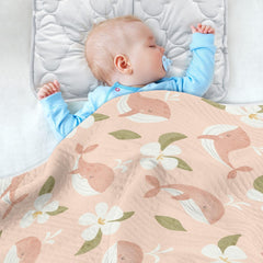 KICPOAY muslin baby blanket in soft cotton for comfy cuddles and versatile nursery use.