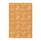 KICPOAY palm tree crib sheet with ocean waves creates a cozy sleep surface
