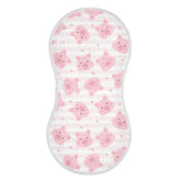 KICPOAY pink pigs stripes burp cloth protects outfits during feeding and burping sessions.