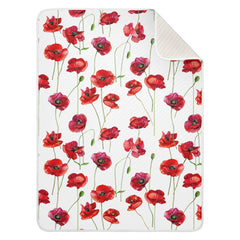 KICPOAY red poppy swaddle pattern for a cozy newborn wrap and gentle visuals.