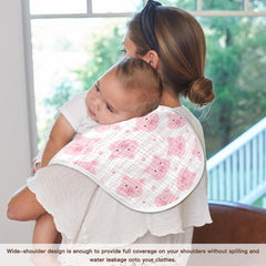 KICPOAY soft absorbent muslin burp cloth keeps baby skin comfortable and clean.