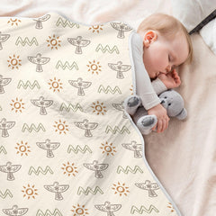KICPOAY swaddle size 30x40-inch shown laid flat for versatility