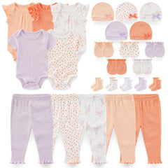 Kiddiezoom newborn layette in lavender, soft cotton for gentle daily wear