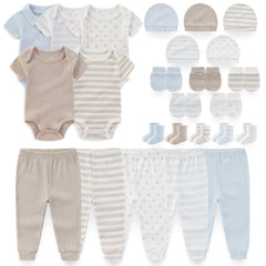 Kiddiezoom newborn layette giftset with soft bodysuits and pants for gentle daily wear.