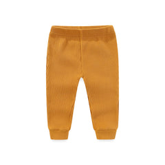 Kiddiezoom newborn layette pants shown with stretchy cuffs for comfy all-day fit.