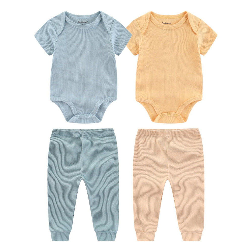 Kiddiezoom newborn layette set in soft cotton, gentle on baby's skin for daily wear.