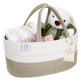KiddyCare diaper caddy with handle lid for easy on-the-go diaper changes.