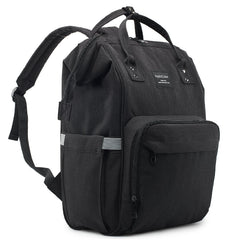 KiddyCare Diaper Bag Backpack under-seat design shows travel-friendly storage.