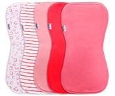 KiddyStar organic cotton burp cloths show soft, breathable fabric for baby's delicate skin.