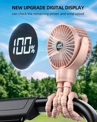 KIDEE portable stroller fan with 360-degree rotation for versatile airflow