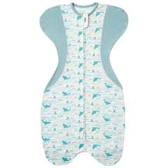 KIDIRA swaddle with whales-sea-pattern keeps baby snug for peaceful naps