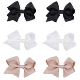 KIDOCHEESE pink grosgrain hair bow clip secures hair gently for daily wear.