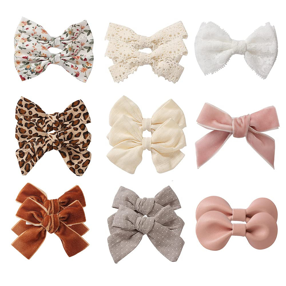 KIDOCHEESE baby hair clips fully lined provide gentle, secure grip for delicate hair.
