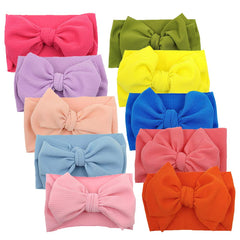 KIDOCHEESE big bows headband with elastic band offering comfy fit for newborns and kids
