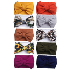 KIDOCHEESE oversized nylon head wrap with large bow for newborns, ideal for photos.