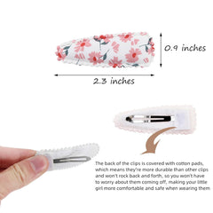 KIDOCHEESE strong-grip cotton-wrapped clips prevent slipping on fine hair