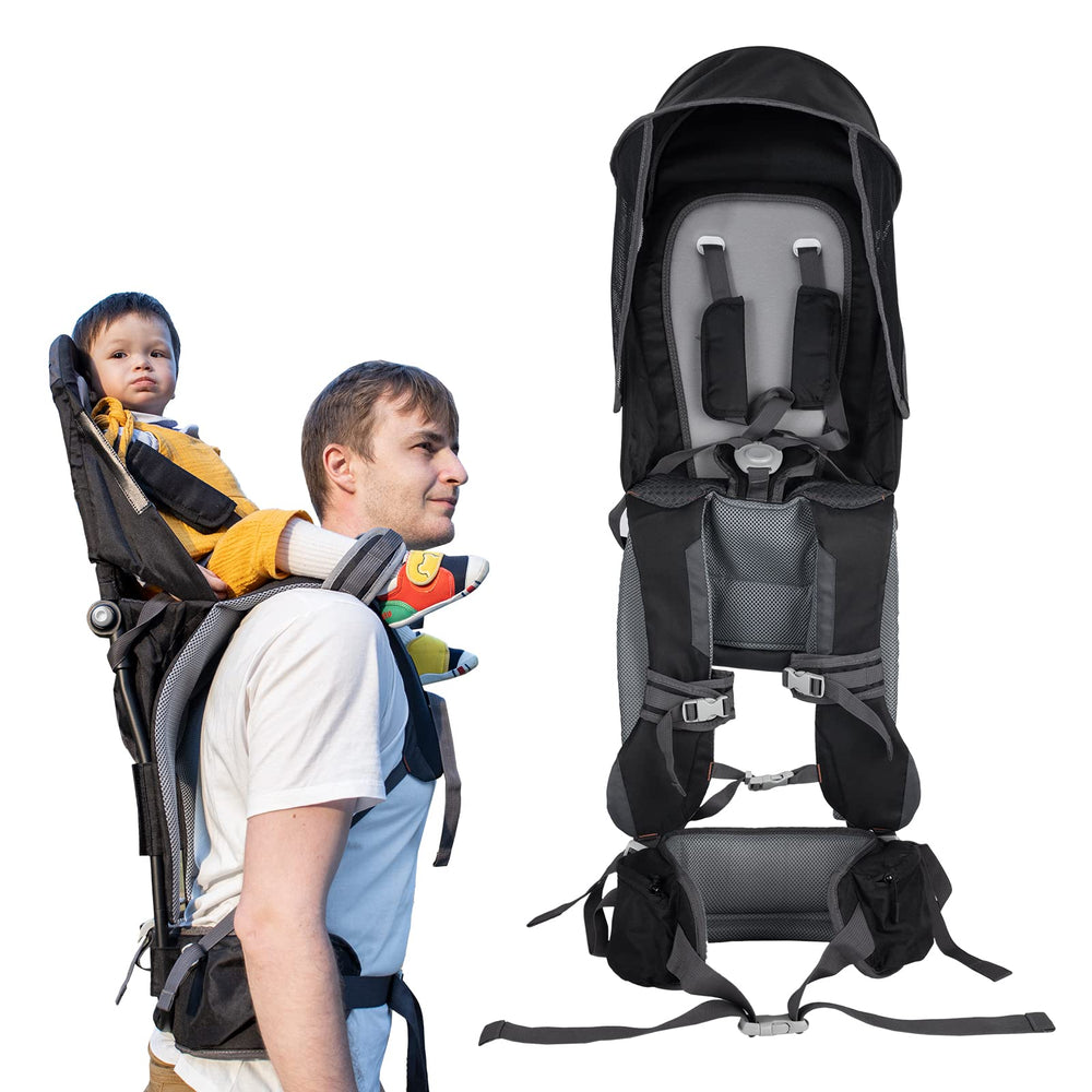 Kidpprod baby shoulder carrier with ergonomic backrest for comfortable, long-day wear.