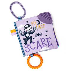 Kids Preferred Jack Skellington soft book with on-the-go clip for stroller adventures.