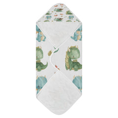 Kigai Dragon hooded towel close-up highlights breathable, gentle fabric for sensitive skin