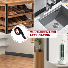 Kikerike corner protector with adhesive backing highlights quick, tool-free attachment.