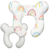 kimitimi baby head support pillow Rainbow A offers plush neck support during travel