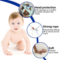 Kimitimi helmet for walking keeps little explorers safe from bumps.
