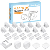 kimitimi magnetic cabinet locks installed inside a cabinet panel for discreet child safety.