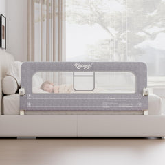 Kincongi bed rail full view showing sturdy toddler protection for night safety