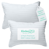 kinder Fluff child pillow 14x20 in demonstrates portable travel-friendly support for kids