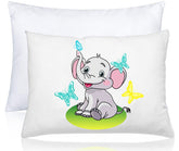 Kinder Fluff child pillow with elephant design for cozy sleep and imaginative play.