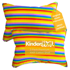 Kinder Fluff preteen pillow rainbow design for cheerful bedtime and decor