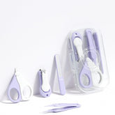 Kinderia Baby Nail Clippers Kit Purple set with case for gentle newborn grooming.