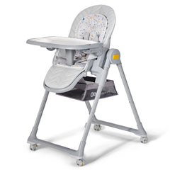 LASTREE reclining backrest positions shown for comfortable seating during play or meals.