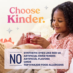 KinderLyte packet stirred into water for easy on-the-go hydration.