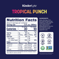 KinderLyte Tropical Punch label shows kid-friendly flavor for hydration