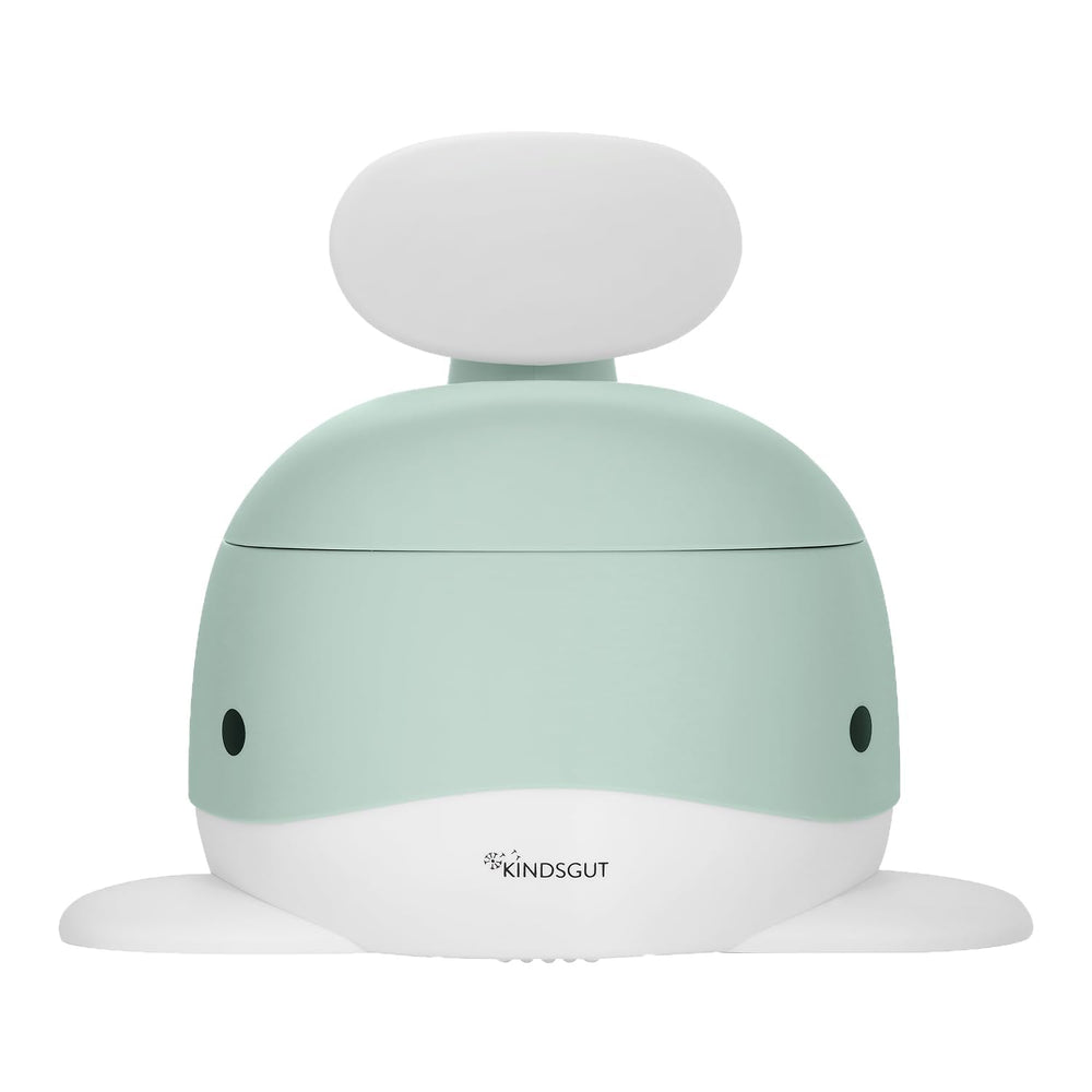 Kindsgut Potty Whale Aquamarine front view shows a toddler-friendly design for easy use.