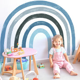 Kingarch rainbow wall decal panel 1 brightens a nursery wall and sparks imagination.