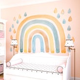 Kingarch rainbow wall decal panel adds bright color to nursery walls.