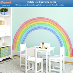 Kingarch rainbow wall decal panel 3 creates a cozy, imaginative play corner