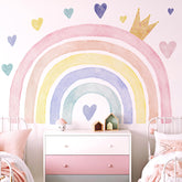 Kingarch watercolor rainbow wall decal brightens kids' room with vibrant color and playful charm