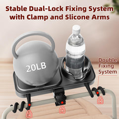 KingKam dual-lock system provides stable grip on uneven stroller poles.
