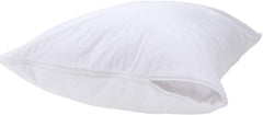 Kingnex waterproof layer pillow protector guards against spills and drool.