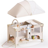 Kingobabys 4-in-1 bassinet with bedside sleeper setup for newborns.