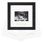 KINLINK Baby Sonogram Frame front view; modern wood and plexiglass for keepsakes.