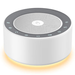 Kipcush white noise lamp front view with soft glow for bedtime.