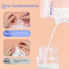 Kisdream bag with easy pour opening for mess-free transfers