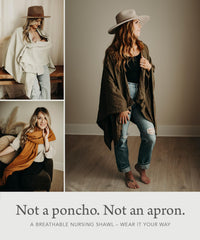 Indi Sage nursing cover offers full privacy with 180 degree rotation.