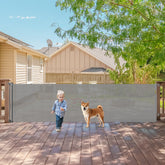 KISKIZ 140-inch extra-wide retractable gate for large openings, versatile indoor or outdoor use