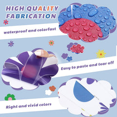 Kisston Daisy wall decal pack 03 easy-to-apply floral decor for bedrooms.