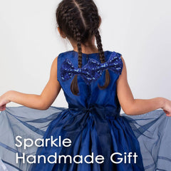 KISZU handmade sequin bow for baby girl with gentle fit
